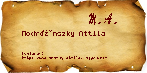 Modránszky Attila névjegykártya